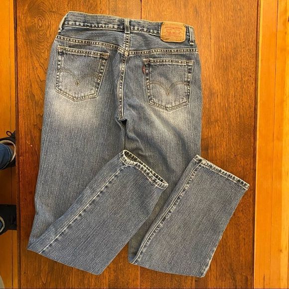 vtg•levi’s redone 505 straight leg “hey babe” low rise denim jeans - Picture 8 of 10